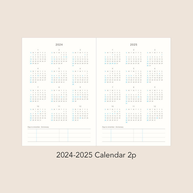 2024 - 2025 Calendar - 2024 Edit Large Dated Weekly Planner Agenda