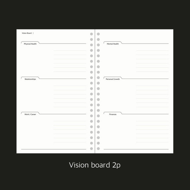 Vision board - Archive Spiral Undated Weekly Planner V2