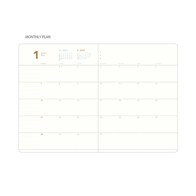 Monthly plan - 2024 Making Memory A5 Dated Weekly Planner Agenda