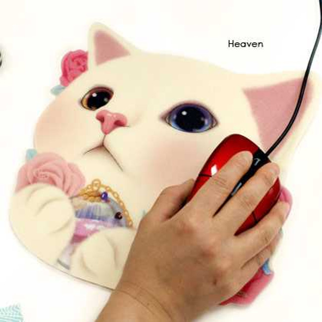 Jetoy Choo Choo cute cat face mouse pad