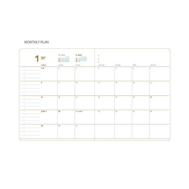 Monthly plan - 2024 Making Memory Small Wide Dated Monthly Planner Agenda