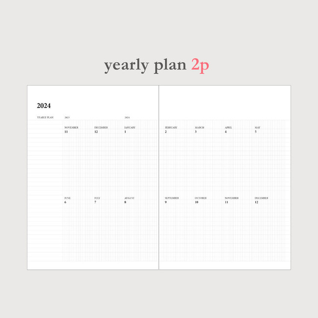 Yearly plan - O-check Journal 2024 A5 Dated Weekly Diary Agenda