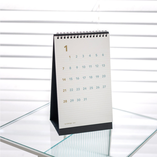 2024 Simple Long Standing Flip Desk Calendar