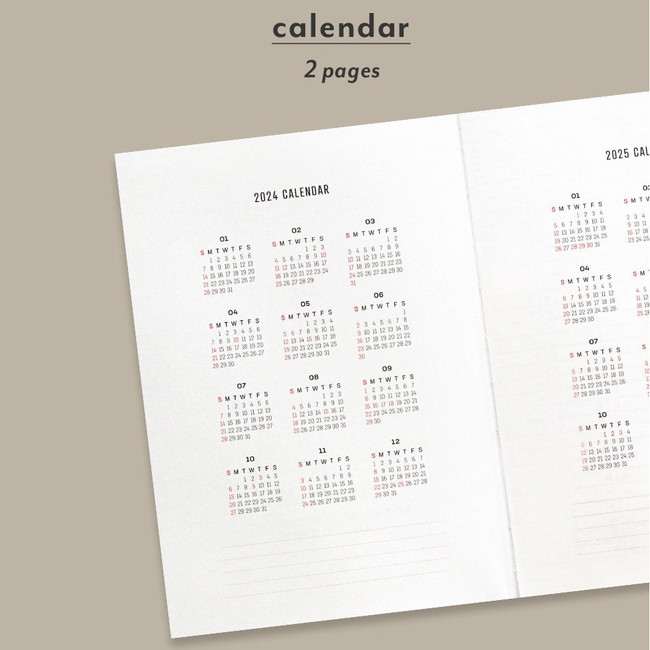 calendar - Iconic 2024 Simple A5 Medium Dated Weekly Planner