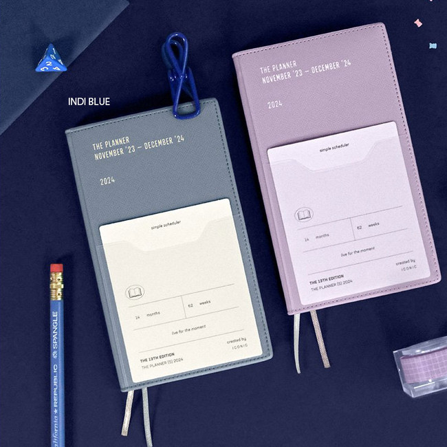 indi blue - Iconic 2024 Simple Small Dated Weekly Planner Diary