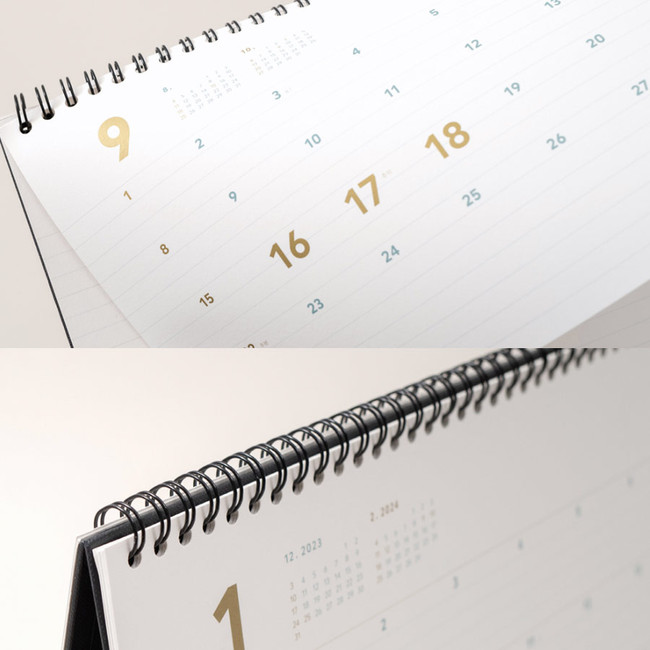 Detail of 2024 Simple Medium Standing Flip Desk Calendar