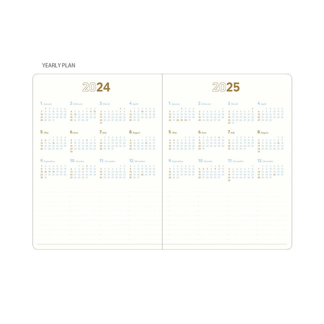 Yearly plan - 2024 Notable Memory Slim B5 Dated Monthly Planner Agenda