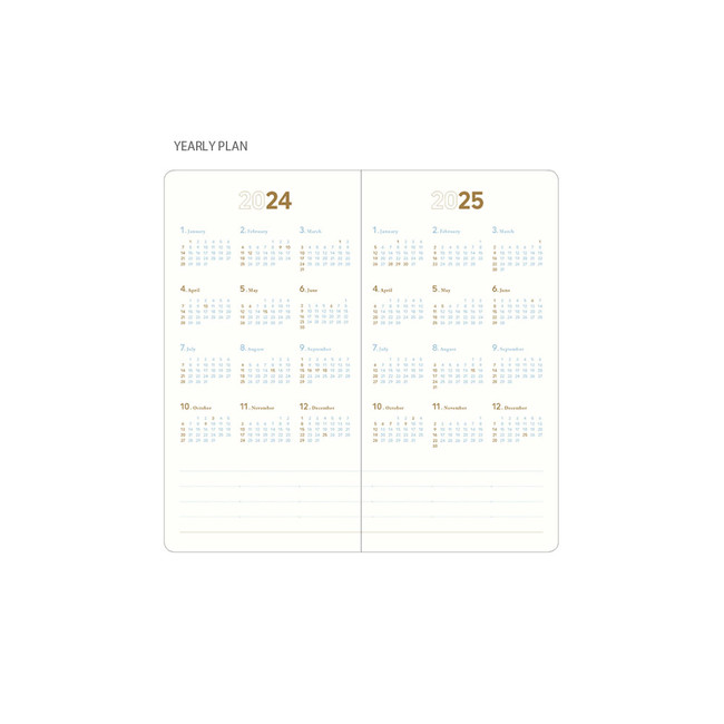 Yearly plan - 2024 Notable Memory Slim Handy Dated Monthly Planner