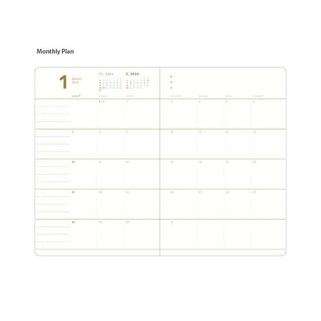 Monthly plan - 2024 Notable Memory Twin-Wire Dated Monthly Planner