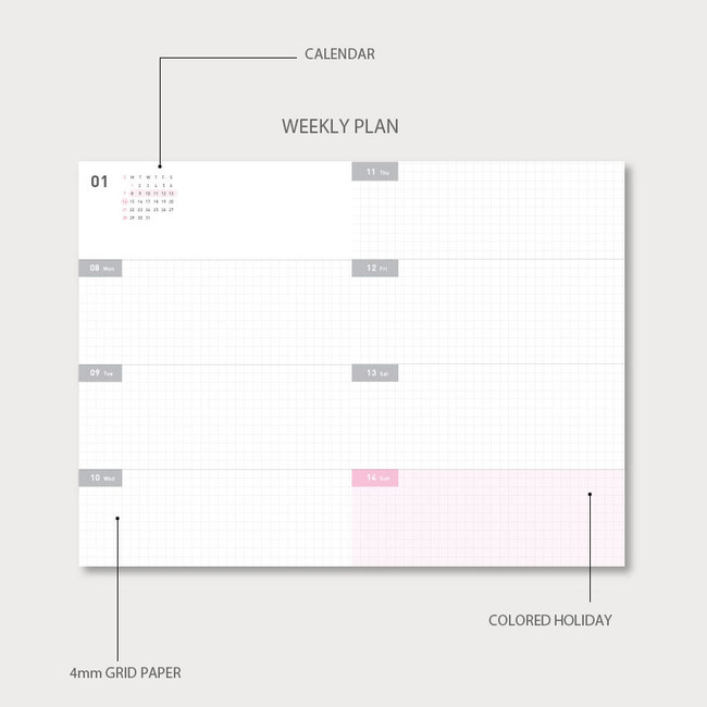 Weekly plan - 2024 Popo B6 Dated Weekly Planner Diary