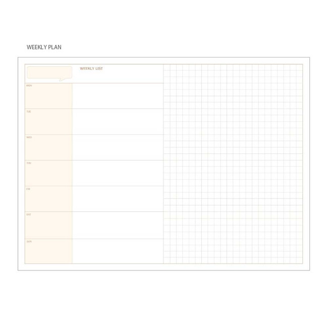 Weekly plan - 2024 Stick Days B6 Dateless Weekly Planner Agenda