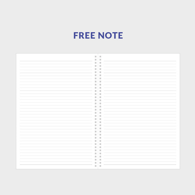 Lined note - 2024 Basic A4 Twin Wire Dated Monthly Planner