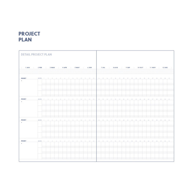 Project plan - 2024 A Piece of Project Dated Weekly Planner Agenda