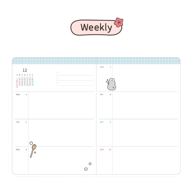 Weekly plan - 2024 Bonny Cute B6 Dated Weekly Diary Planner