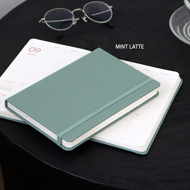 Mint latte - 2024 Prism Leather B6 Dated Monthly Diary Planner