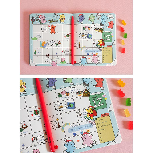 Monthly plan - 2024 Jelly Bear Dated Weekly Diary Planner