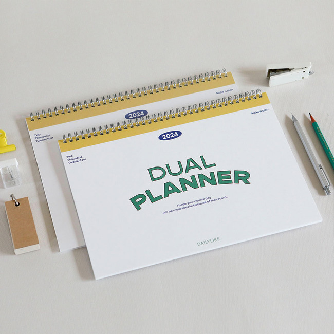 2024 Make a Plan Dual A4 Dated Monthly Desk Planner