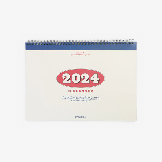 2024 D Planner A4 Wirebound Dated Monthly Planner