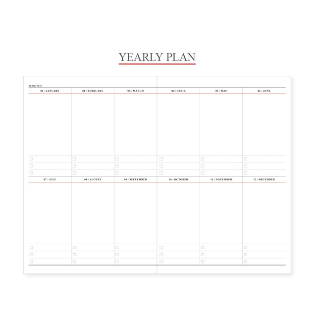 Yearly plan - 2024 On A Roll B6 Dated Monthly Planner Scheduler