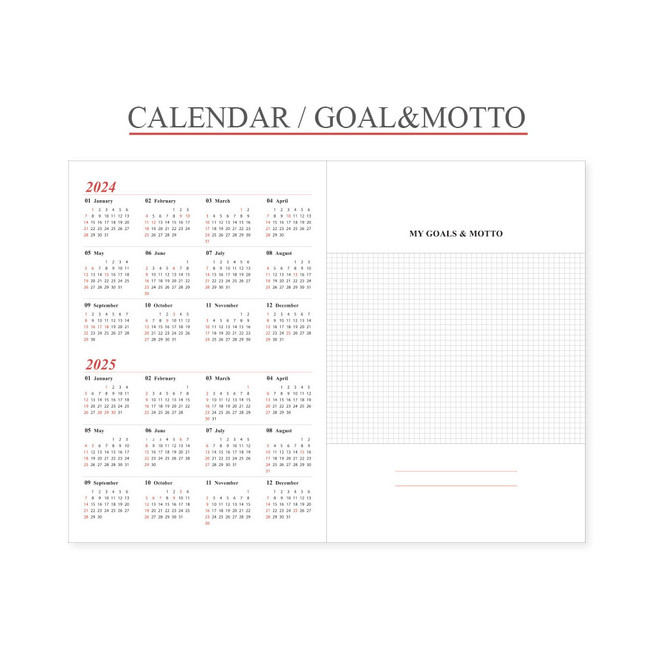 Calendar, Goal&Motto