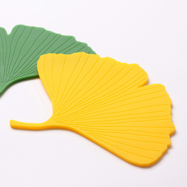 APPREE Yellow Ginkgo Leaf Silicone Drink Coaster