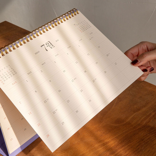2024 Daily life Monthly Standing Flip Desk Calendar