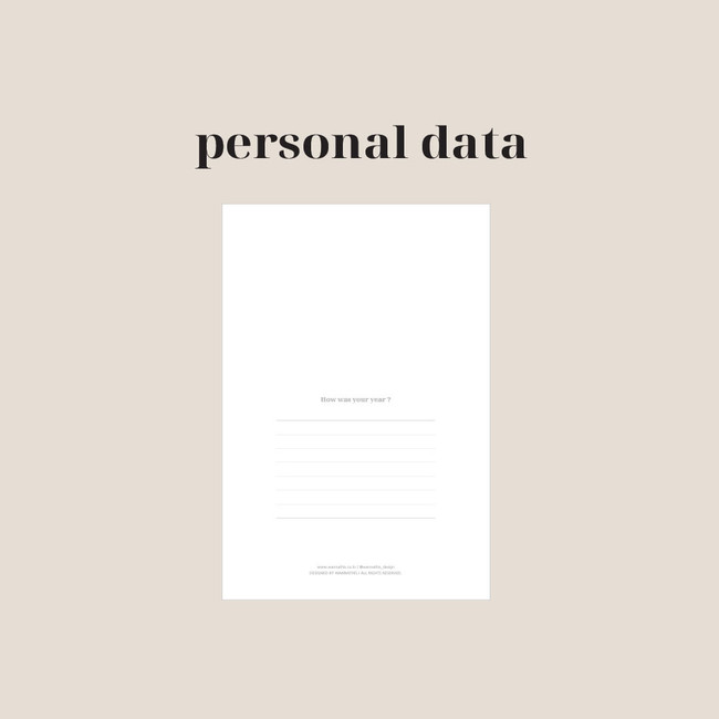 Personal data - 2024 On A Day Hardcover B6 Dated Weekly Planner
