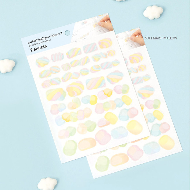 Soft Marshmallow - Highlight Useful Clear Sticker Sheets V2