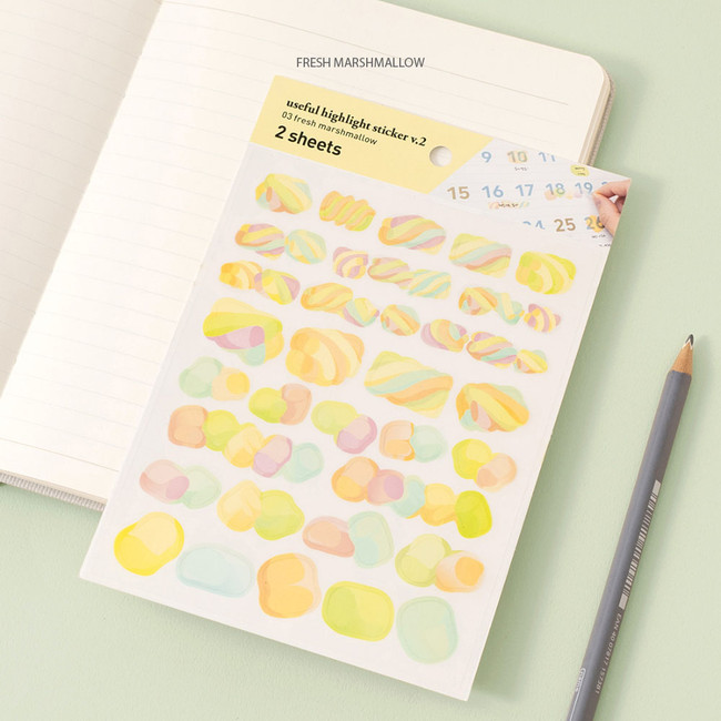 Fresh Marshmallow - Highlight Useful Clear Sticker Sheets V2