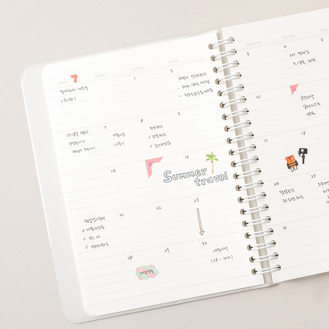 Monthly plan - Notable Memory 6 Month Small Dateless Daily Diary