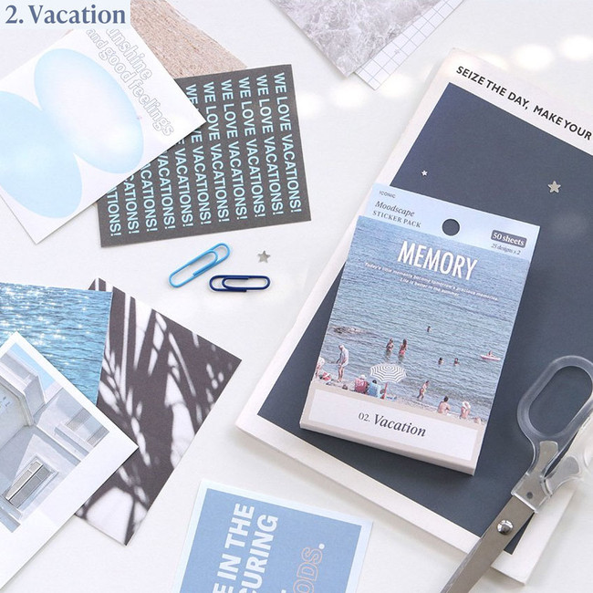 Vacation - Moodscape Background Paper Sticker Pack 50 Sheets