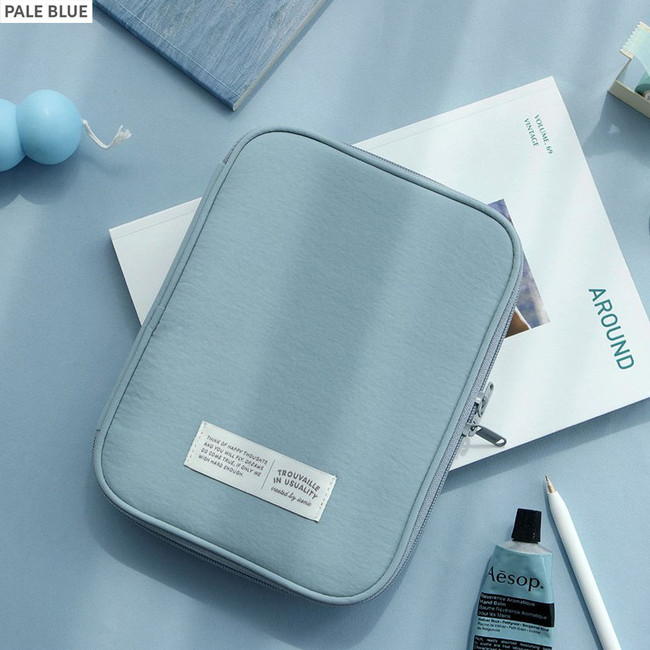 Pale blue - Opening Gadget and Cable Organizer Zipper Pouch