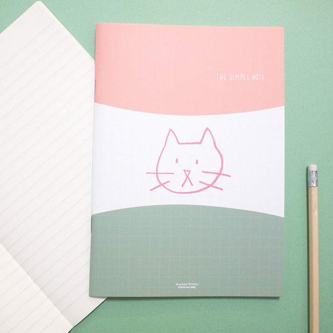 Face cat - The Simple Time Frame A5 Lined Notebook (Face)