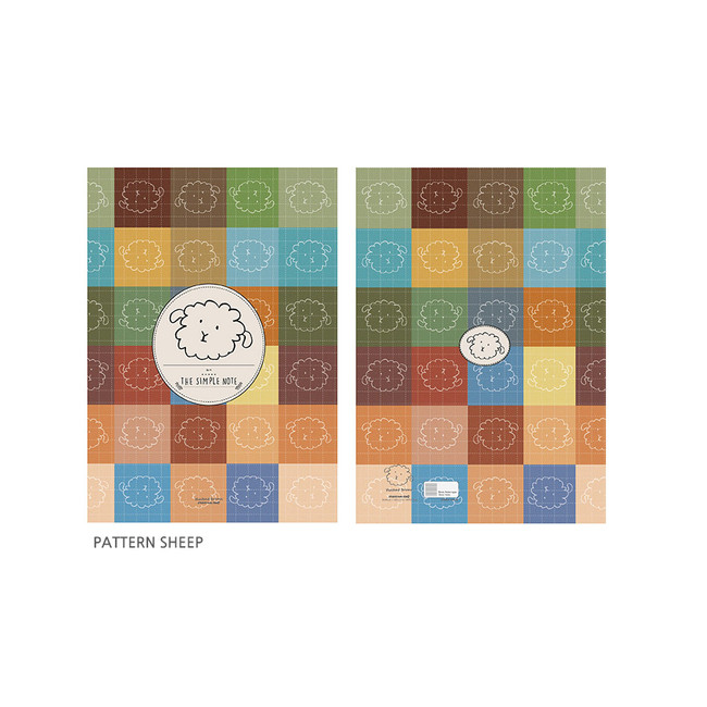 Pattern sheep - The Simple Time Frame A5 Lined Notebook (Face)