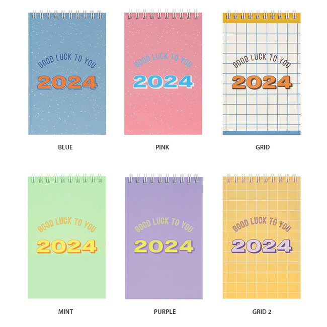 Colors of 2024 Daily Habit Mini Monthly Standing Flip Desk Calendar