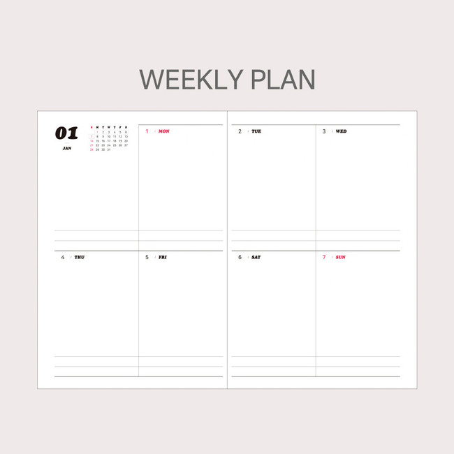 Weekly plan - 2024 Energy Hardcover Dated Weekly Planner Diary