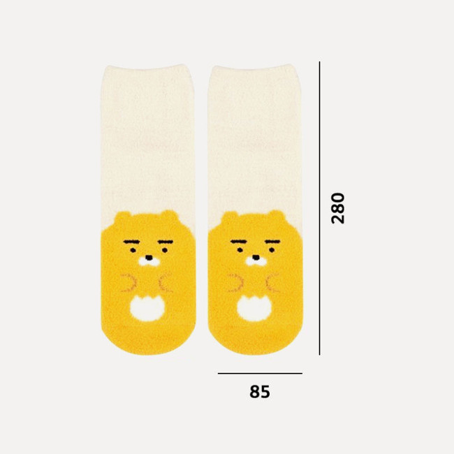 Kakao Friends Choonsik Fuzzy Socks for Women