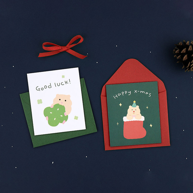 01 - Merry Christmas Mini Card And Envelope Set