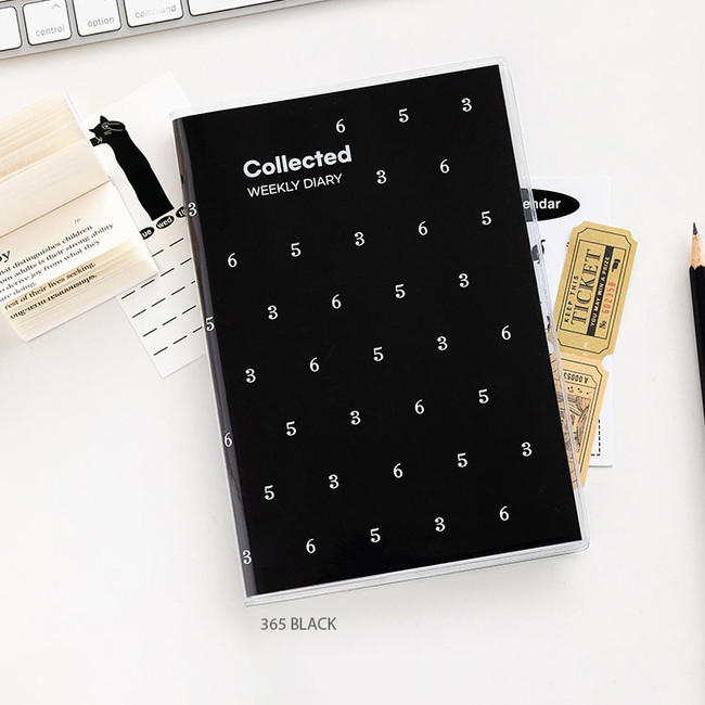 365 Black - Collected 6 Month B6 Dateless Weekly Diary Planner