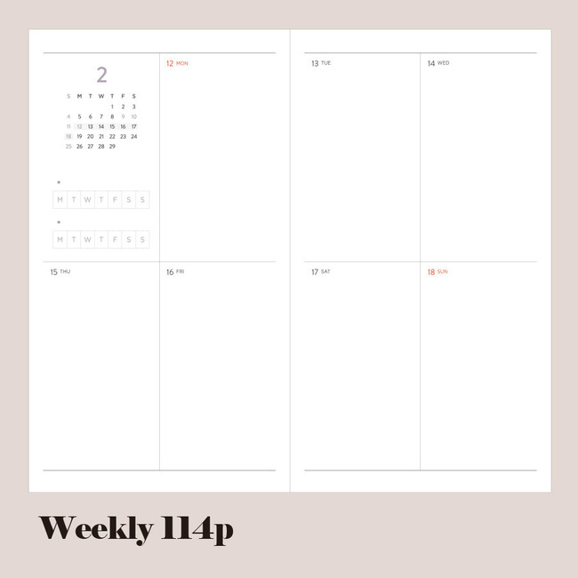 Weekly plan - 2024 Daily Log Small Dated Weekly Diary Planner