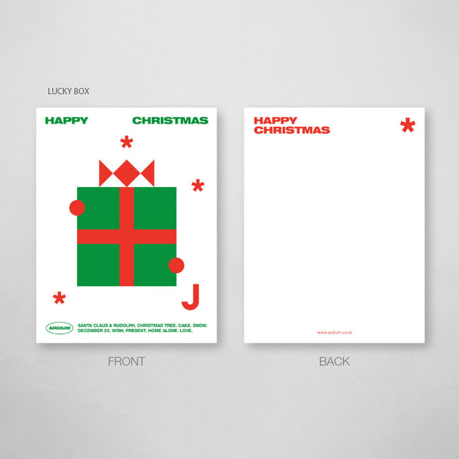 Lucky box - Happy Christmas Greeting Card with Envelope