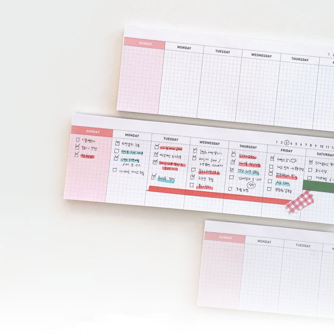 Jam studio A5 Undated Weekly Desk Planner Refills