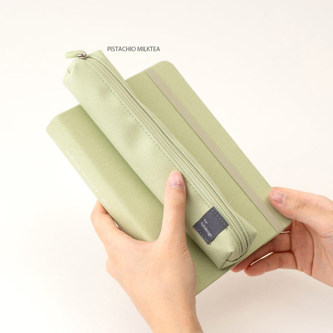 Pistachio milktea - Byfulldesign Single Slim Zipper Pencil Case Ver7