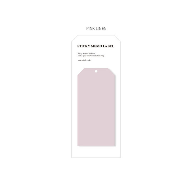 Pink linen - Plepic Collector Label Sticky Memo Notepads