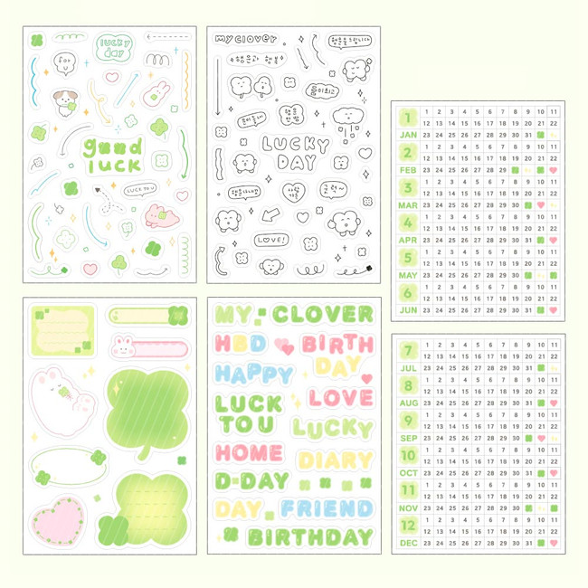Clover - Doodling Clover Deco Date Sticker Pack
