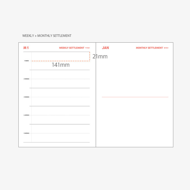 Weekly + Monthly Settlement - 2024 Workers Twin Wire Dated Weekly Planner Diary