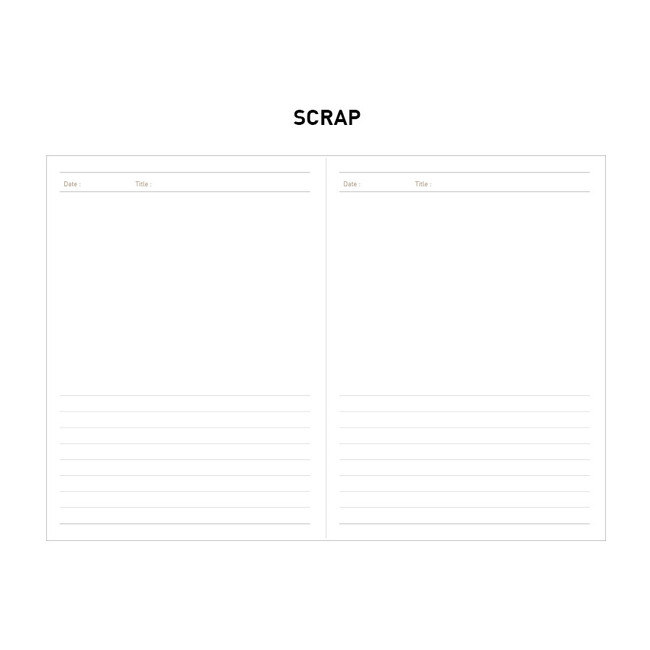 Scrap - 2NUL Second Undated Weekly Diary Planner