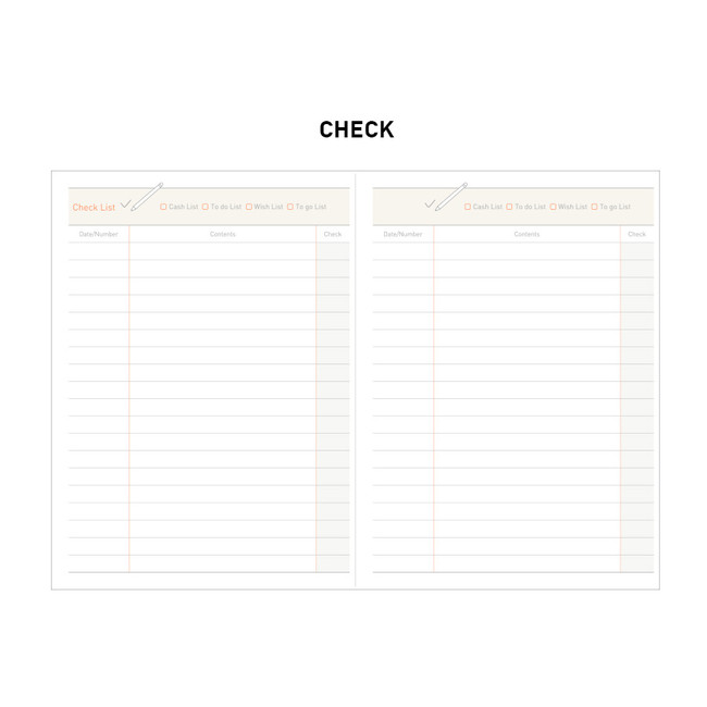 Check - 2NUL Second Undated Weekly Diary Planner