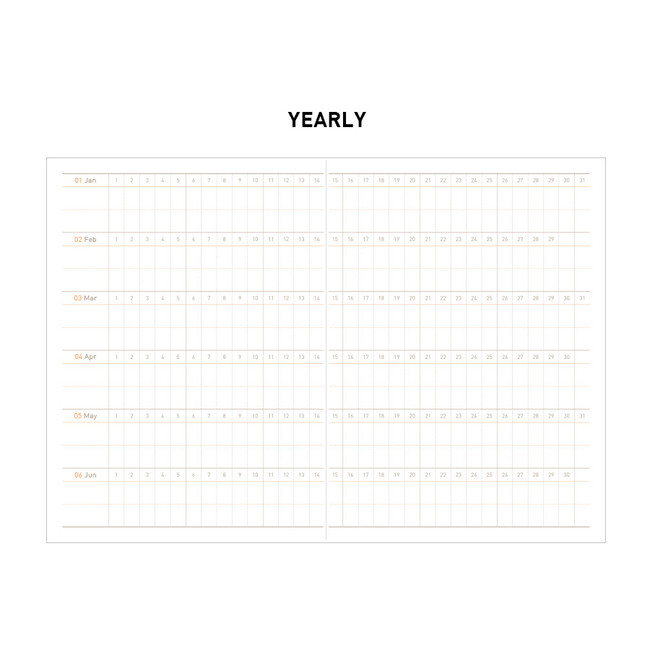Yearly - 2NUL Second Undated Weekly Diary Planner