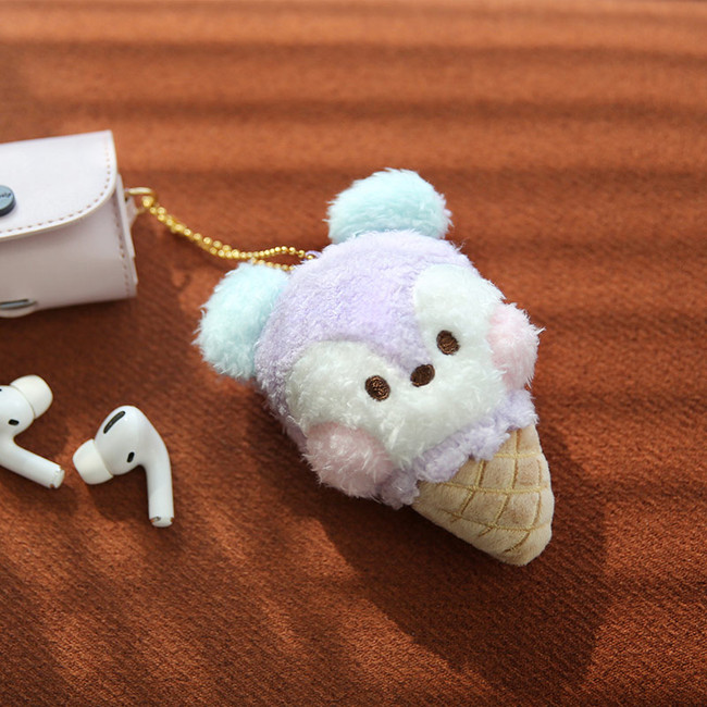 usage example of BT21 Minini Mang Ice Cream Plush Keyring Keyclip